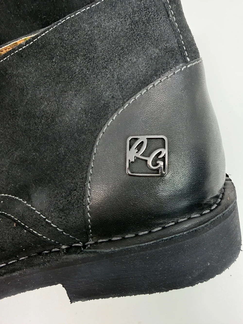 Robert Graham Black Suede Leather Chukka Lace-Up Ankle Boots Men's Size 12